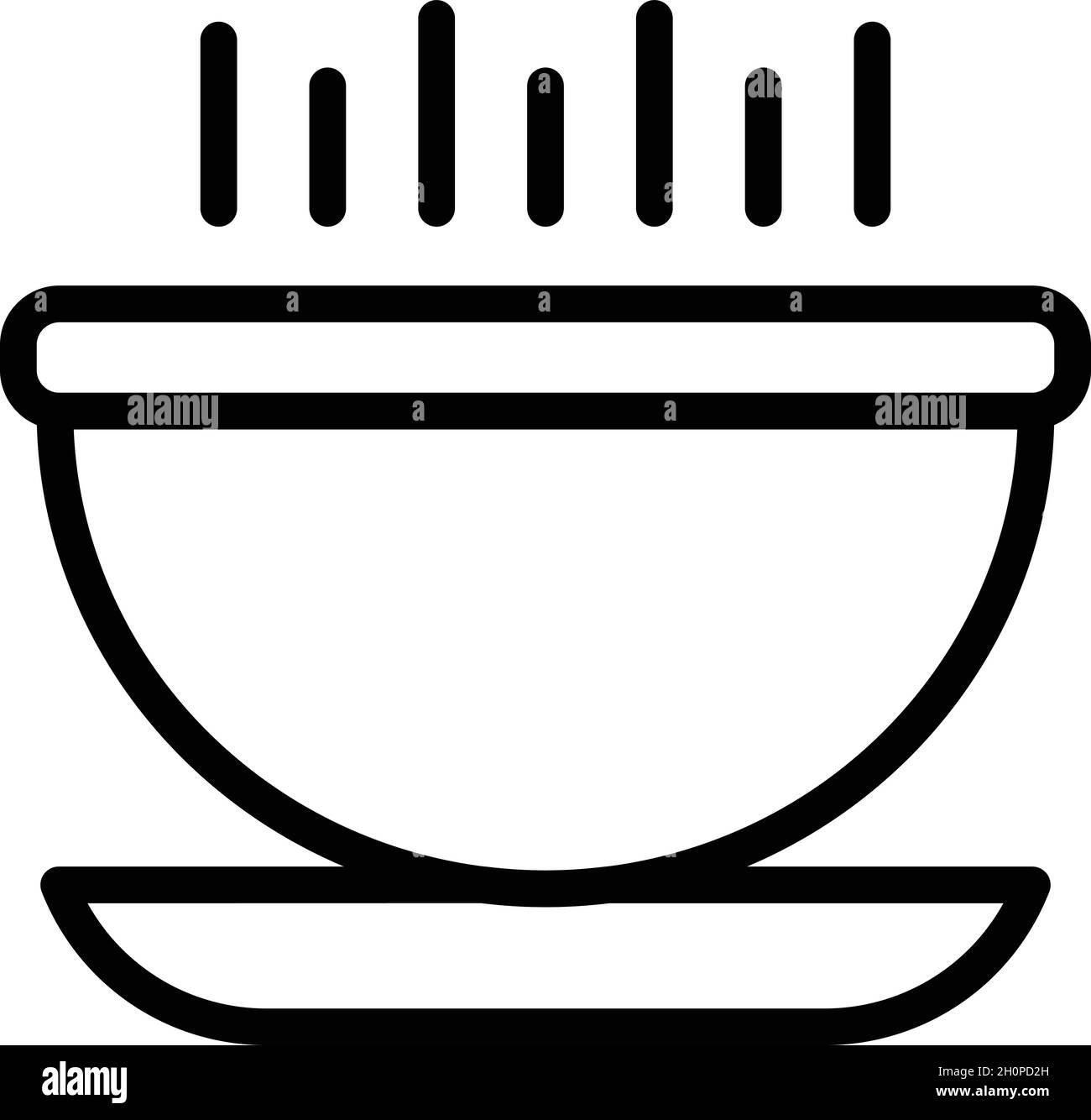 Warm cream soup icon outline vector. Pumpkin meal. Cooked food Stock Vector