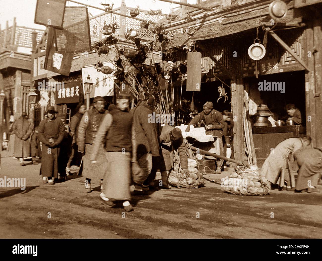 New Year celebrations in Beijing, China, Victorian period Stock Photo