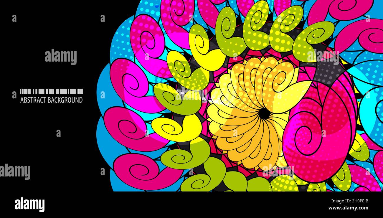 Abstract colorful background vector template with blended multiple geometric shapes Stock Vector
