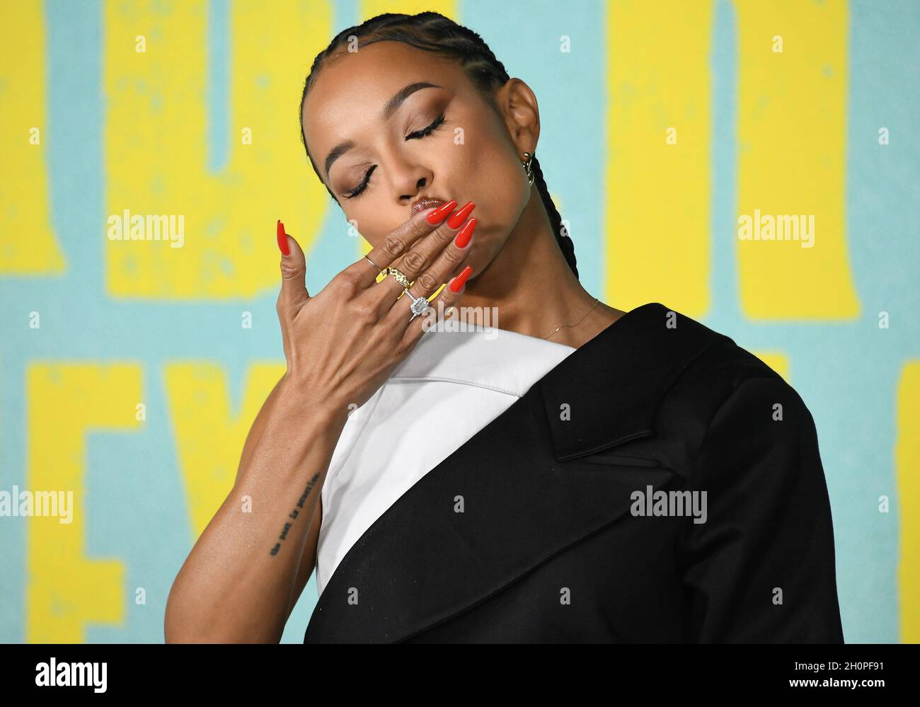 Los Angeles, USA. 13th Oct, 2021. Karrueche Tran arrives at THE HARDER