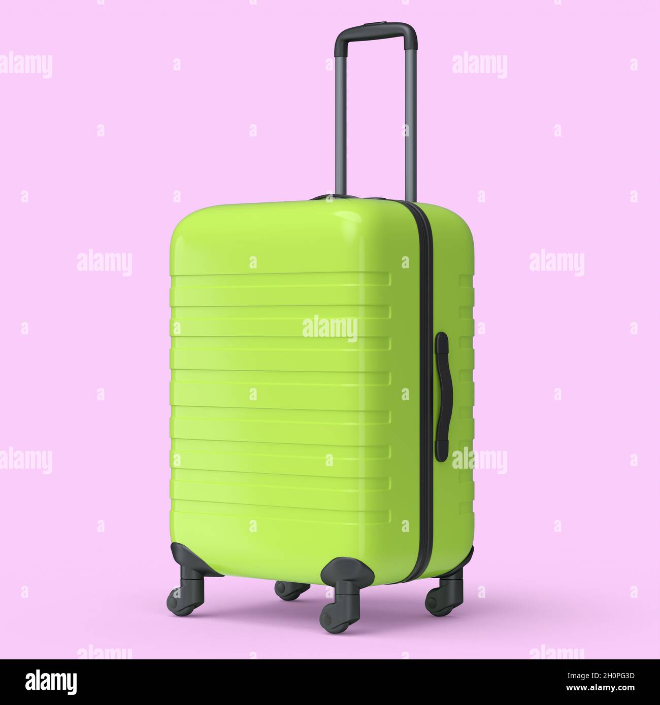 Small green polycarbonate suitcase 