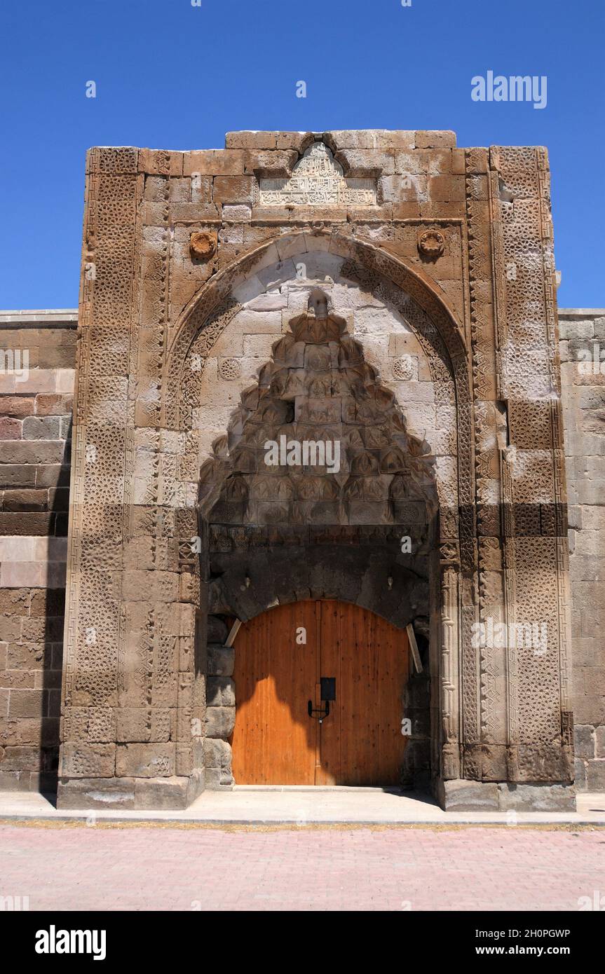 Karatay Caravanserai. Caravanserai located in the district of Bunyan in Kayseri. The caravanserai was built in 1240 by the Seljuk vizier Karatay. Stock Photo
