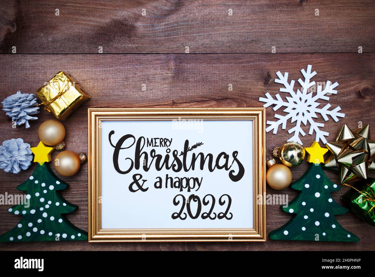 2022 Photo Frame Christmas Ornament Ornament, Frame, Tree, Ball, Merry Christmas And Happy 2022 Stock Photo -  Alamy