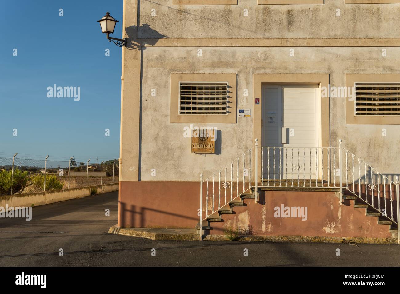 Munar sausage factory at dawn. Located in the Majorcan town of Porreres, Balearic Islands, Spain Stock Photo