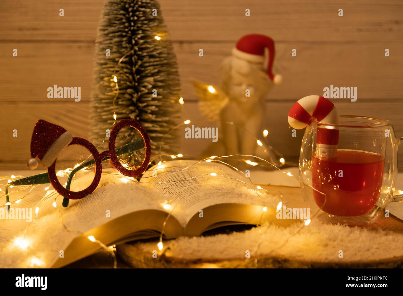 Background with christmas motifs Stock Photo