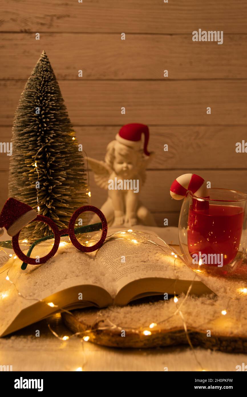 Background with christmas motifs Stock Photo