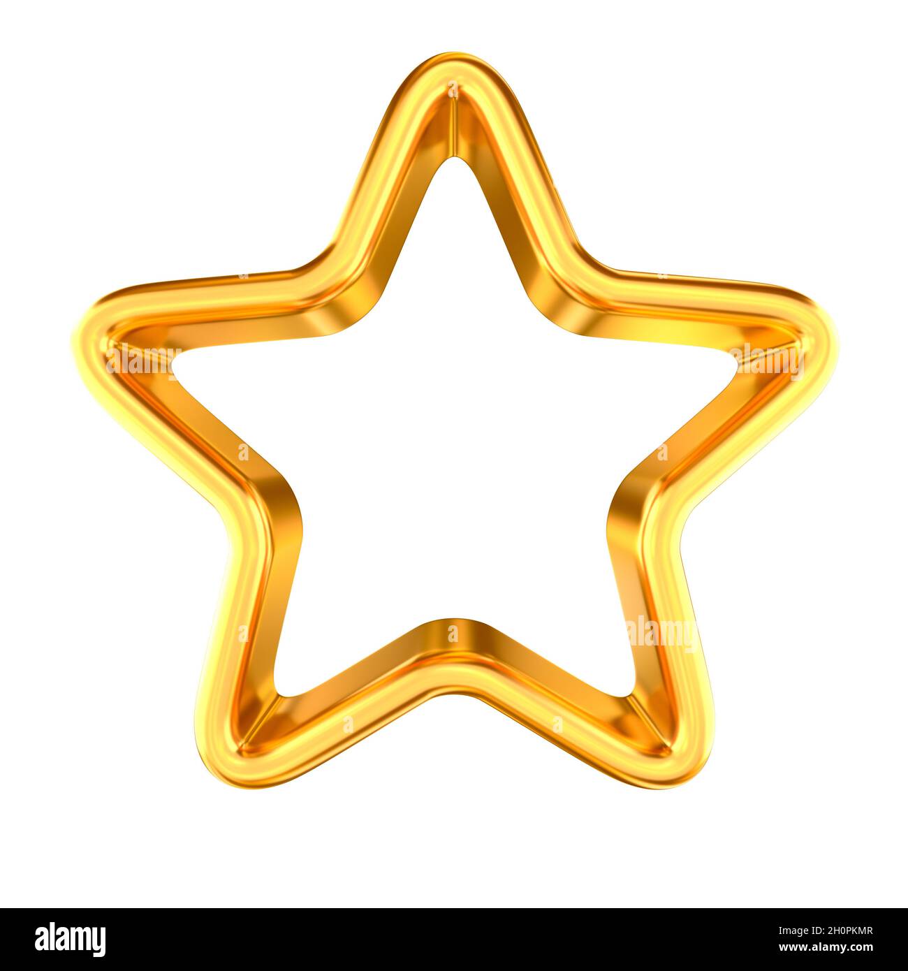 golden star on white background. Isolated 3D illustration Stock Photo ...