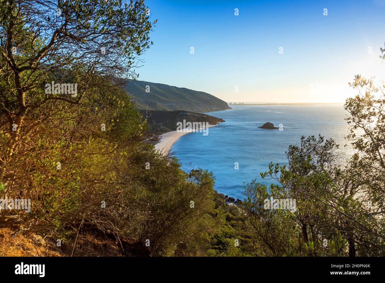 Portugal, Setubal peninsula: landscape of the Arrabida Nature Park, Serra de l'Arrábida Stock Photo