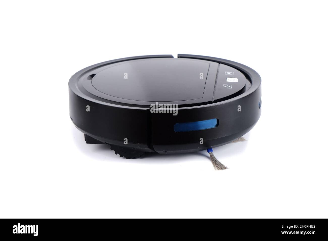 smart robot vacuum cleaner isolated on a white background Stock Photo