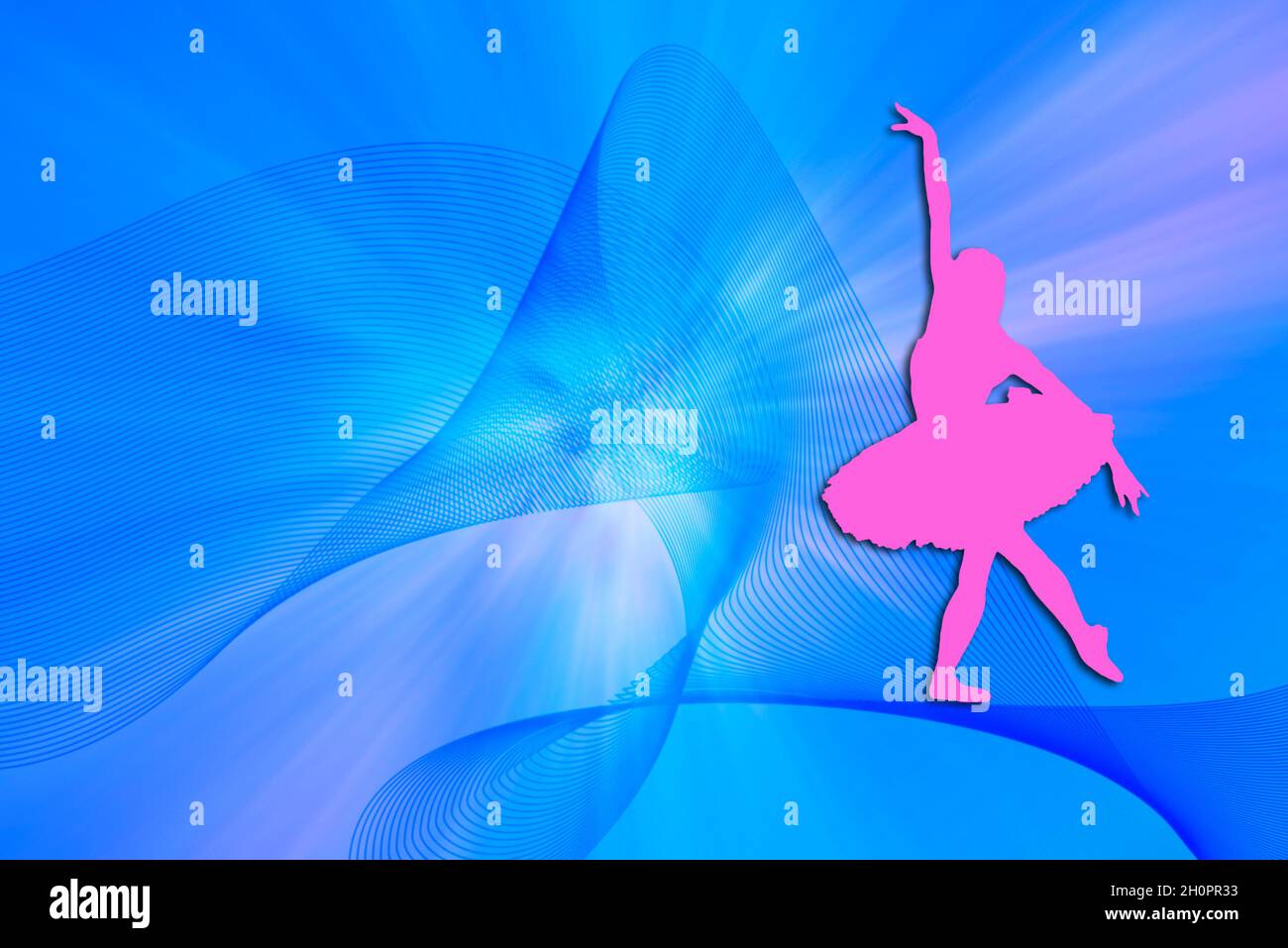pink ballerina silhouette illustration Stock Photo Alamy