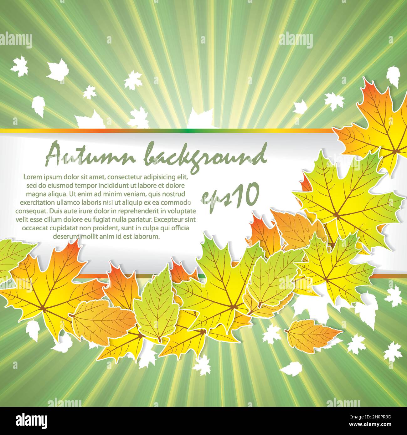 Autumn background with leaves eps10 Stock Vector Image & Art - Alamy
