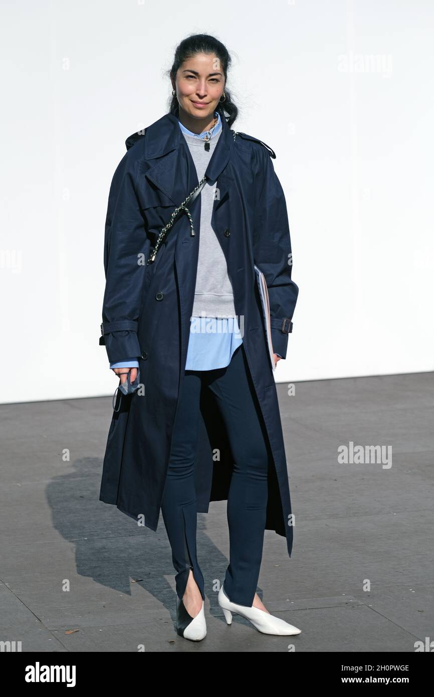 Street style fashion on day 1 of the Frieze Art Fair, in Regents Park ...