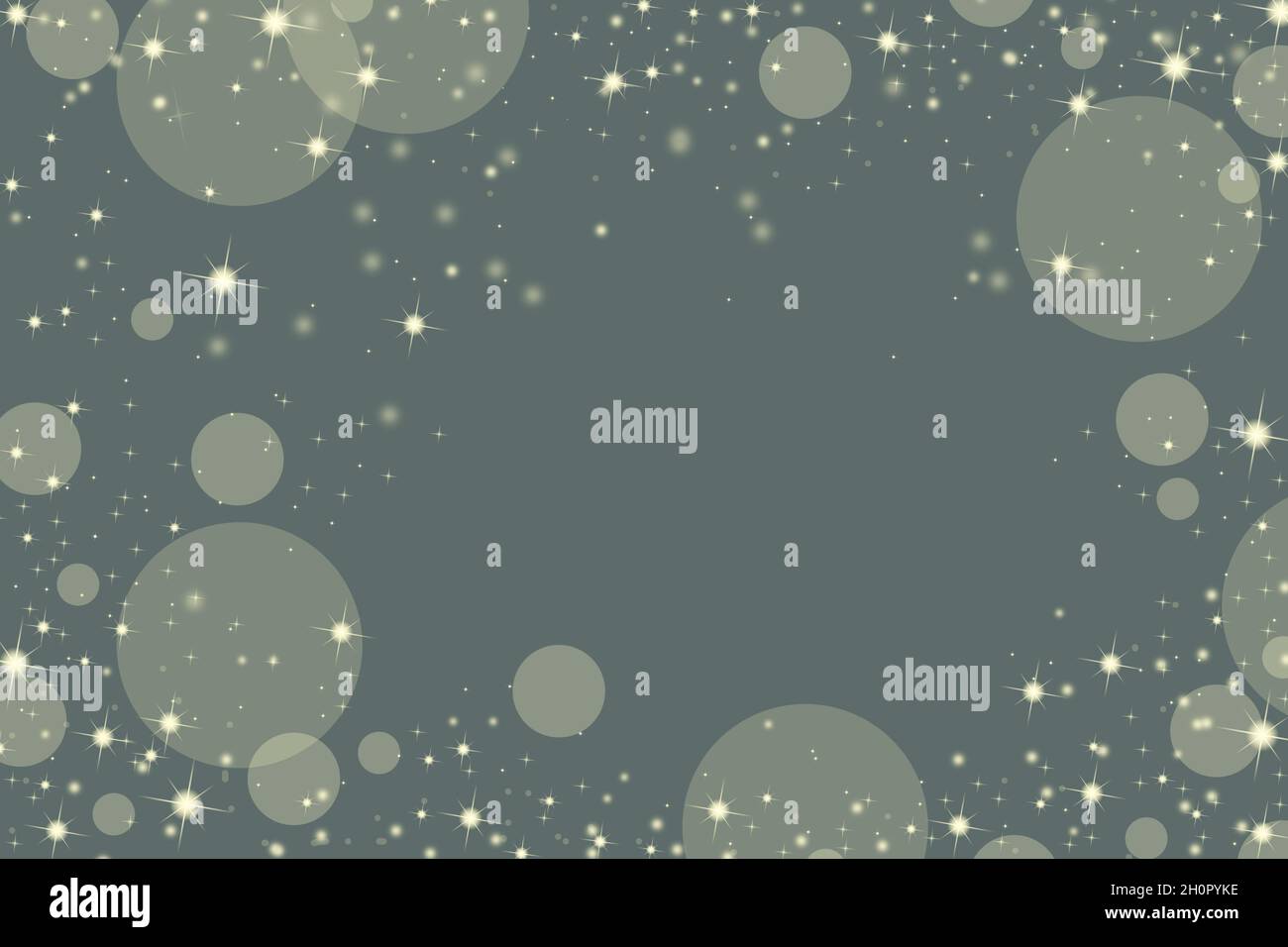 Christmas background from golden snowflakes and stars on a design frame ...