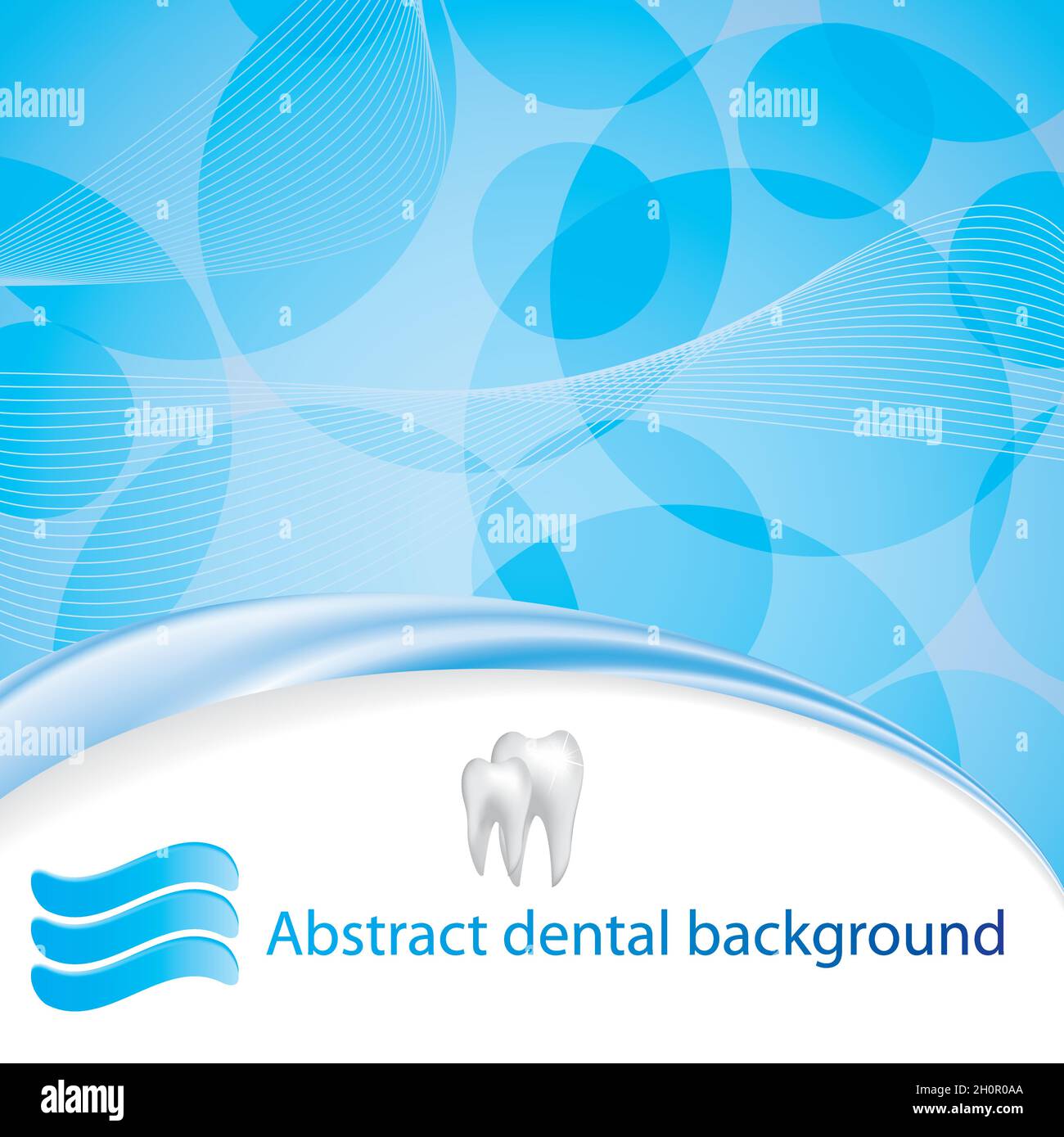 Abstract vector dental illustration of teeth Stock Vector