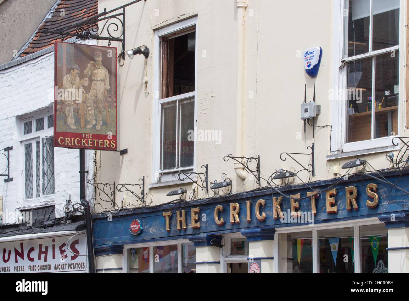 The Cricketers pub in Canterbury Stock Photo