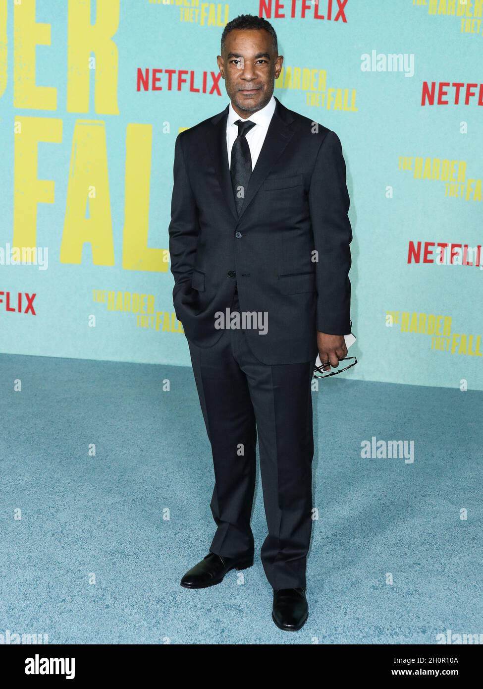 Los Angeles, United States. 13th Oct, 2021. LOS ANGELES, CALIFORNIA, USA - OCTOBER 13: Producer James Lassiter arrives at the Los Angeles Premiere Of Netflix's 'The Harder They Fall' held at the Shrine Auditorium and Expo Hall on October 13, 2021 in Los Angeles, California, United States. (Photo by Xavier Collin/Image Press Agency) Credit: Image Press Agency/Alamy Live News Stock Photo