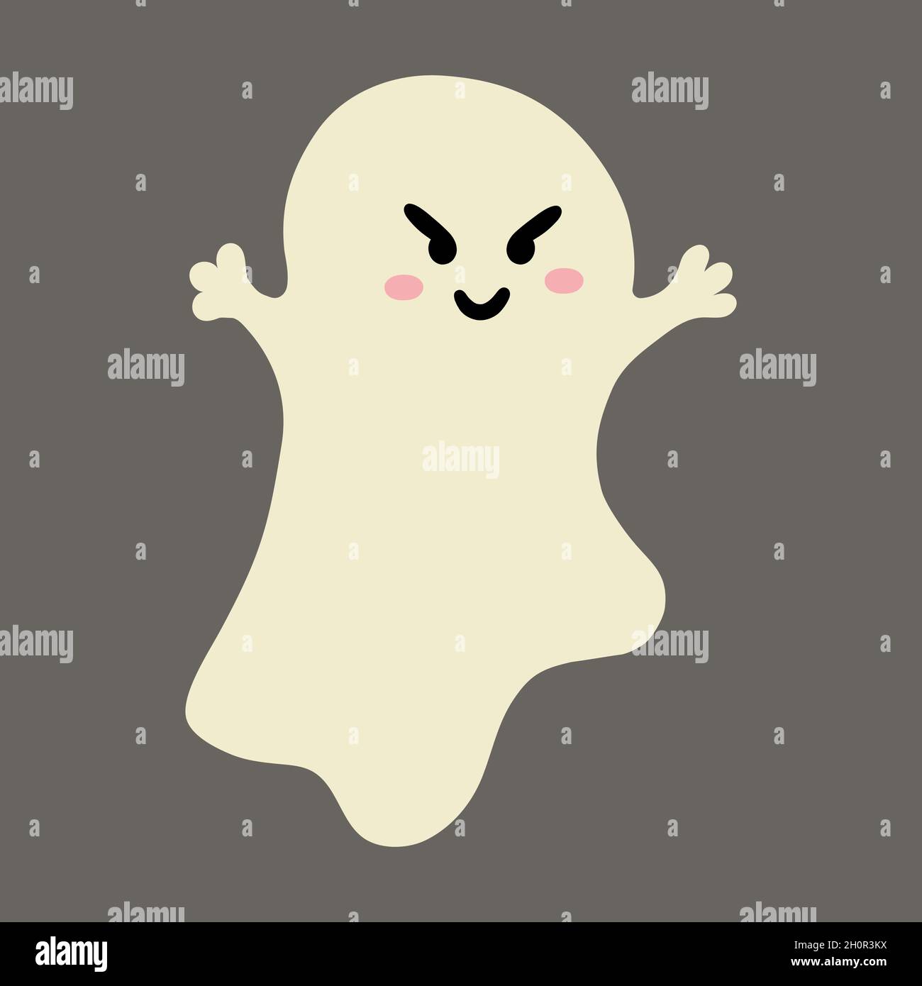 flat scary cartoon boy ghost. Flying ghost creepy Stock Vector Image & Art  - Alamy