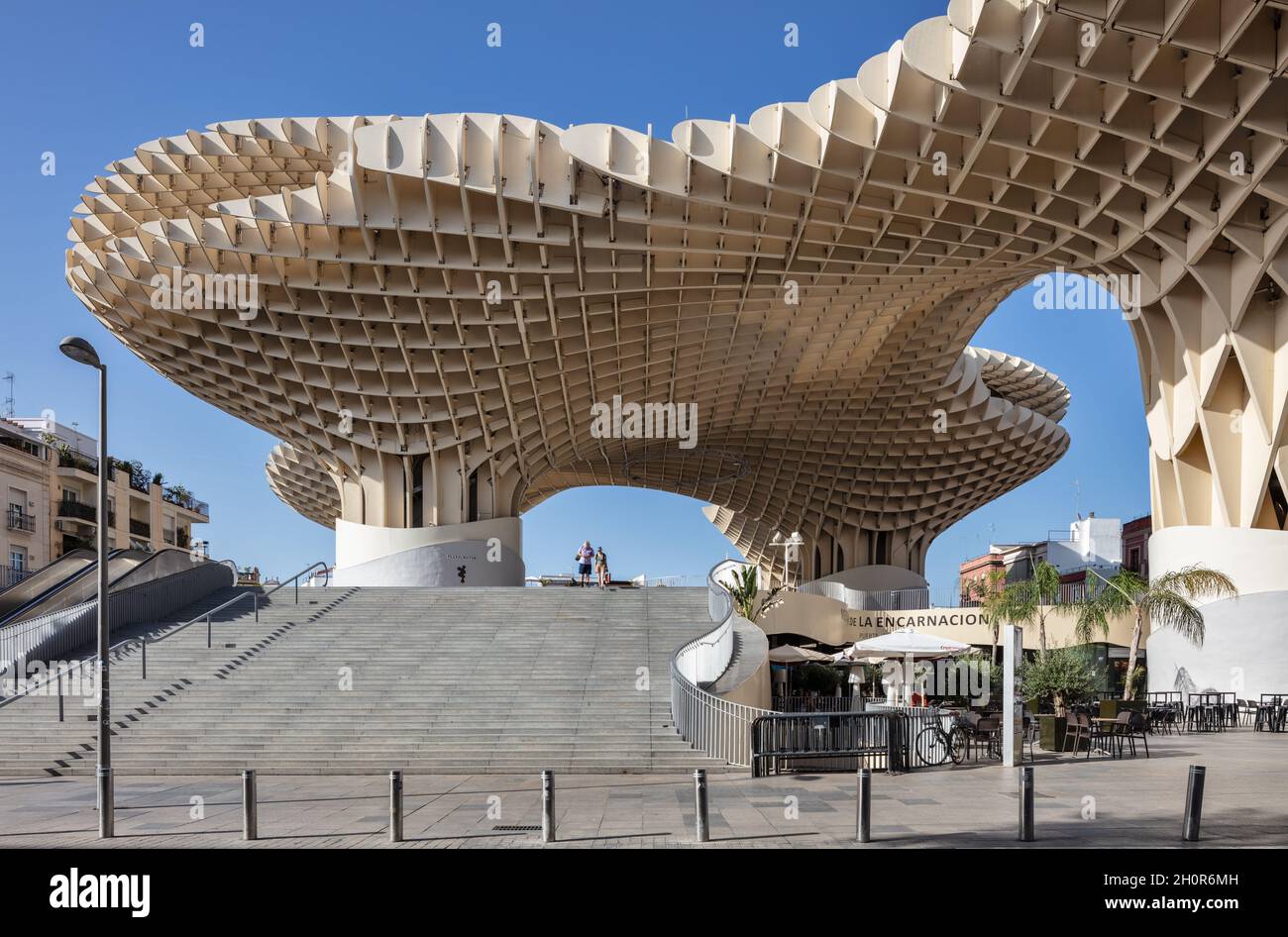 Metropol Parasol in Seville, Spain. Also known as the Mushroom. Stock Photo