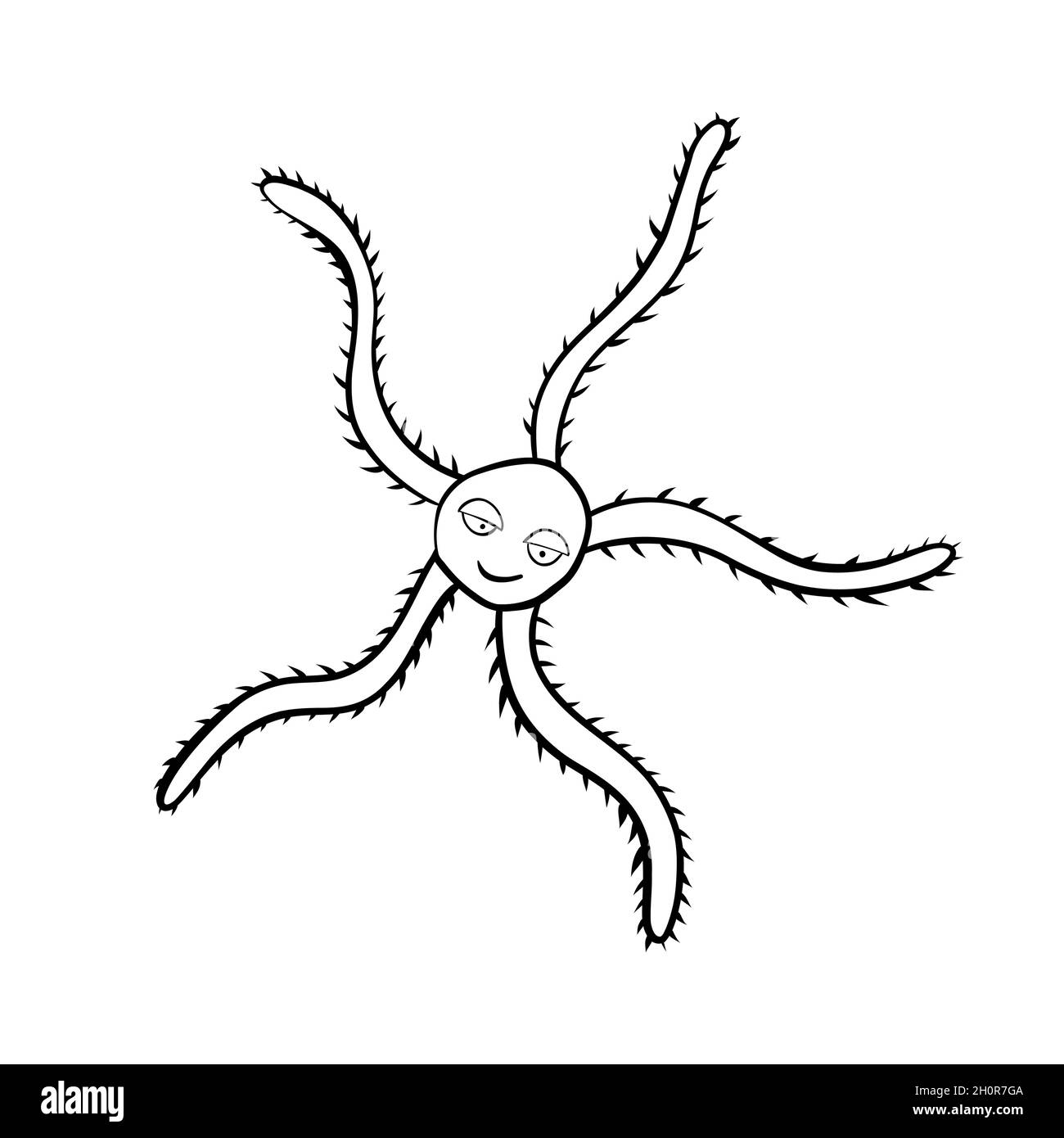Hand drawn sea star. Vector doodle style icon Stock Vector