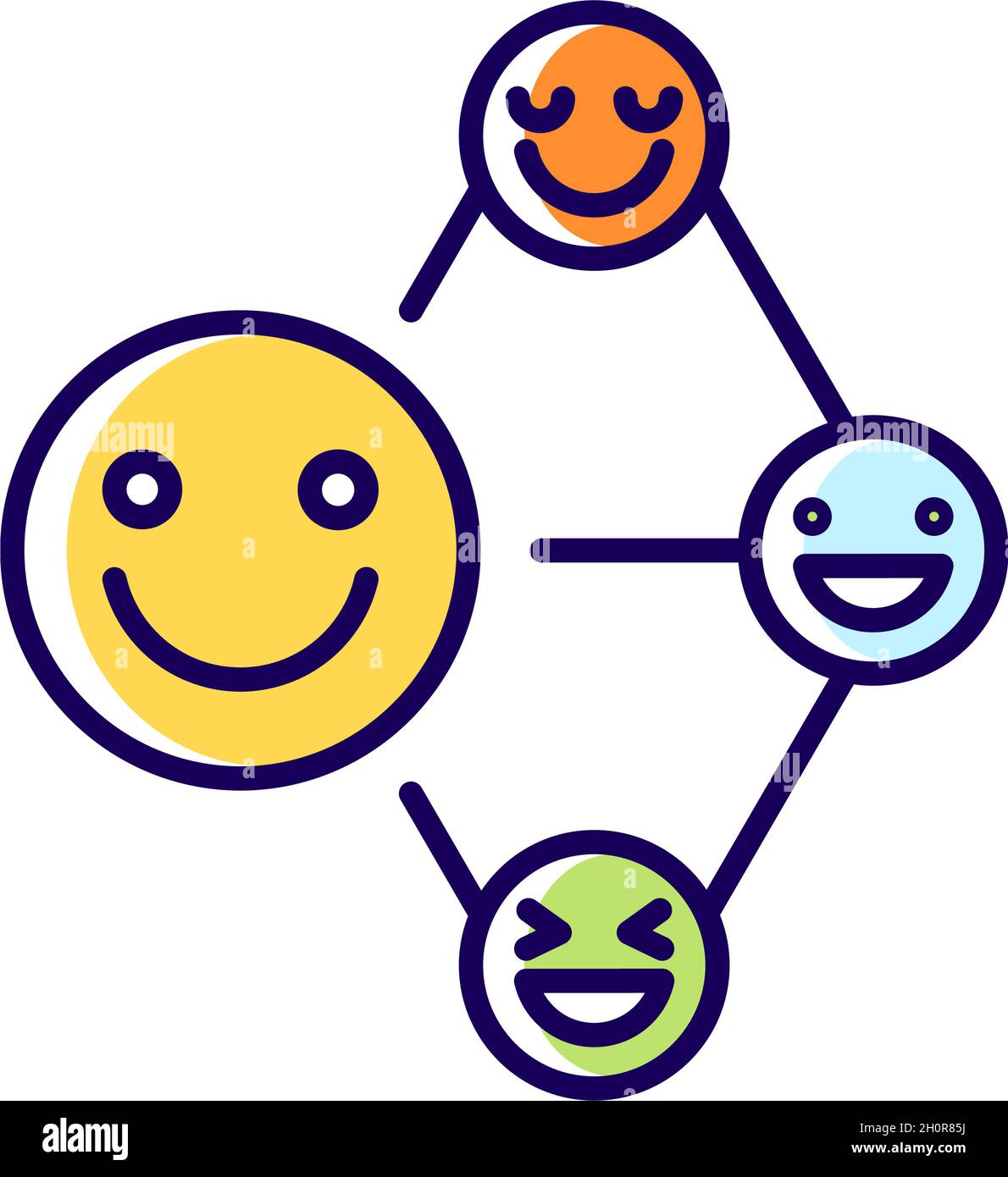 Networking talent RGB color icon Stock Vector