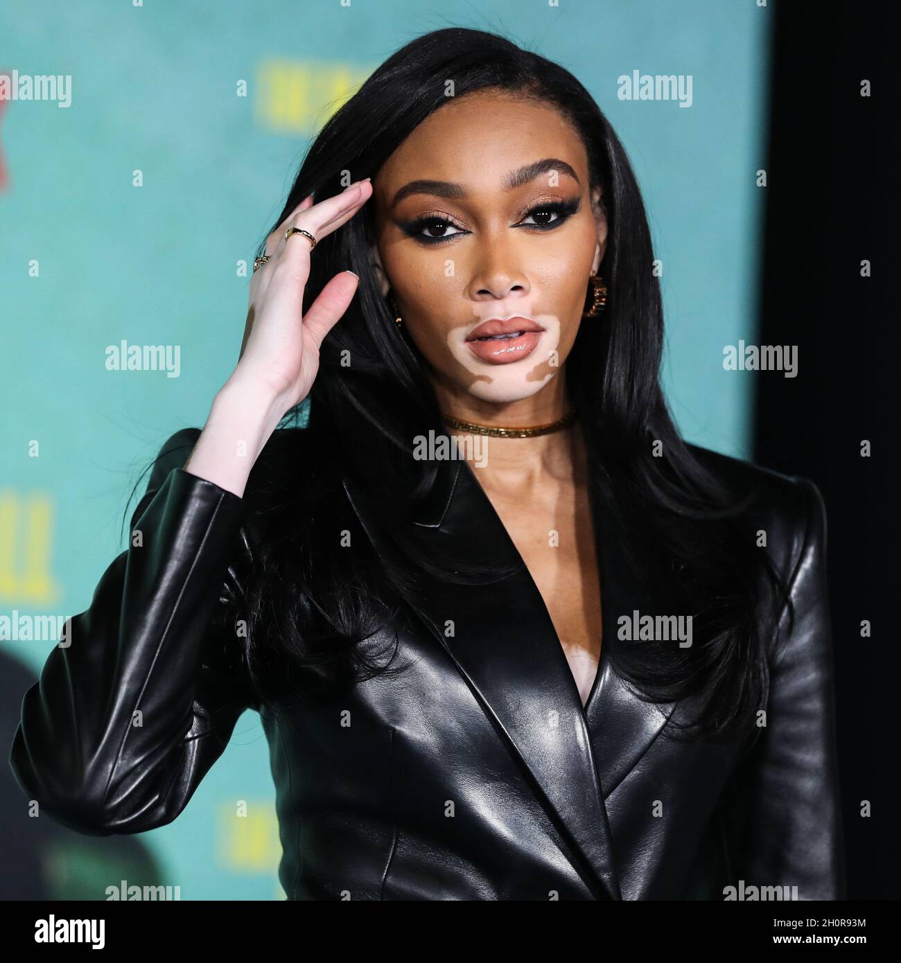 LOS ANGELES, CALIFORNIA, USA - OCTOBER 13: Model Winnie Harlow arrives ...