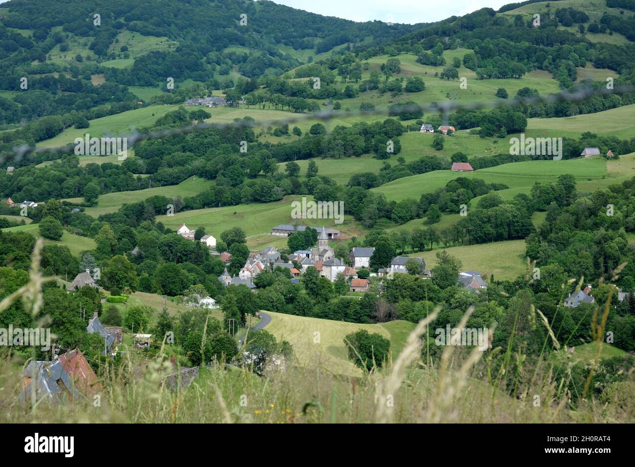 Mandailles Saint Julien in the Jordanne Valley (central France) Stock Photo