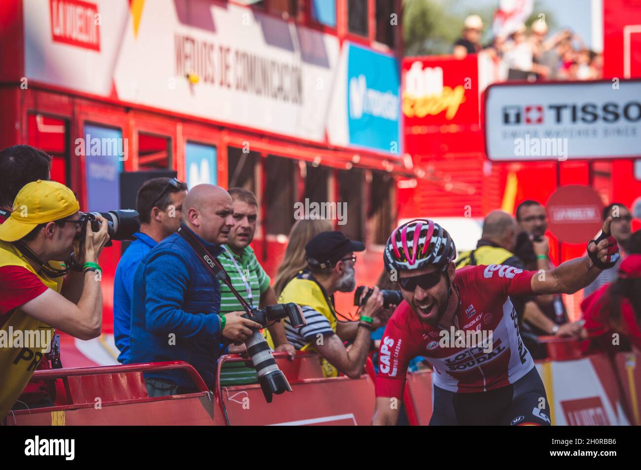 September 8th 2017, Gijón, Spain; Cycling, Vuelta a Espana Stage 19; Thomas De Gendt Stock Photo