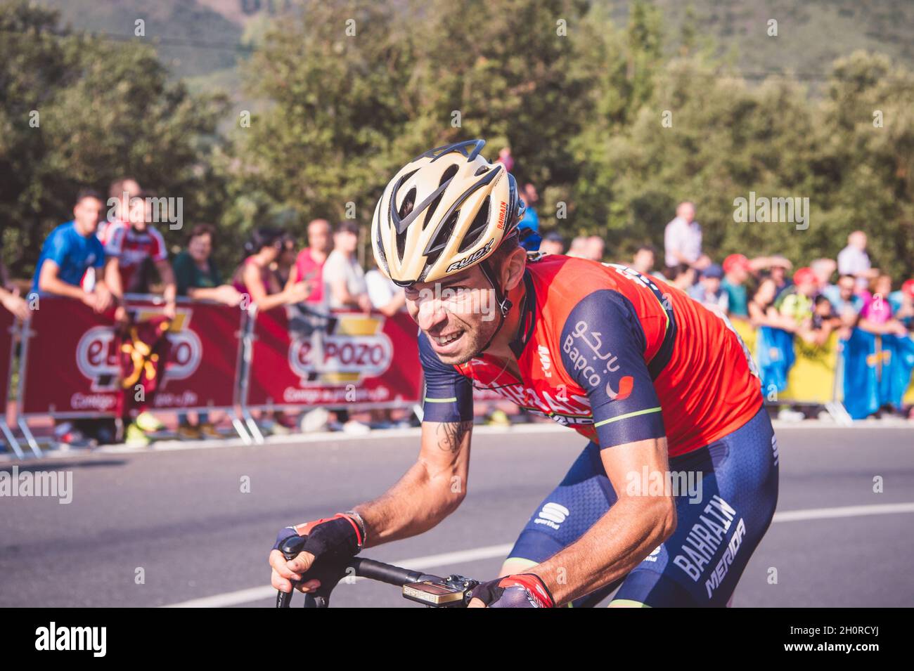 September 7th 2017, Suances to Santo Toribio de Liébana, Spain; Cycling, Vuelta a Espana Stage 18; Giovanni Visconti Stock Photo