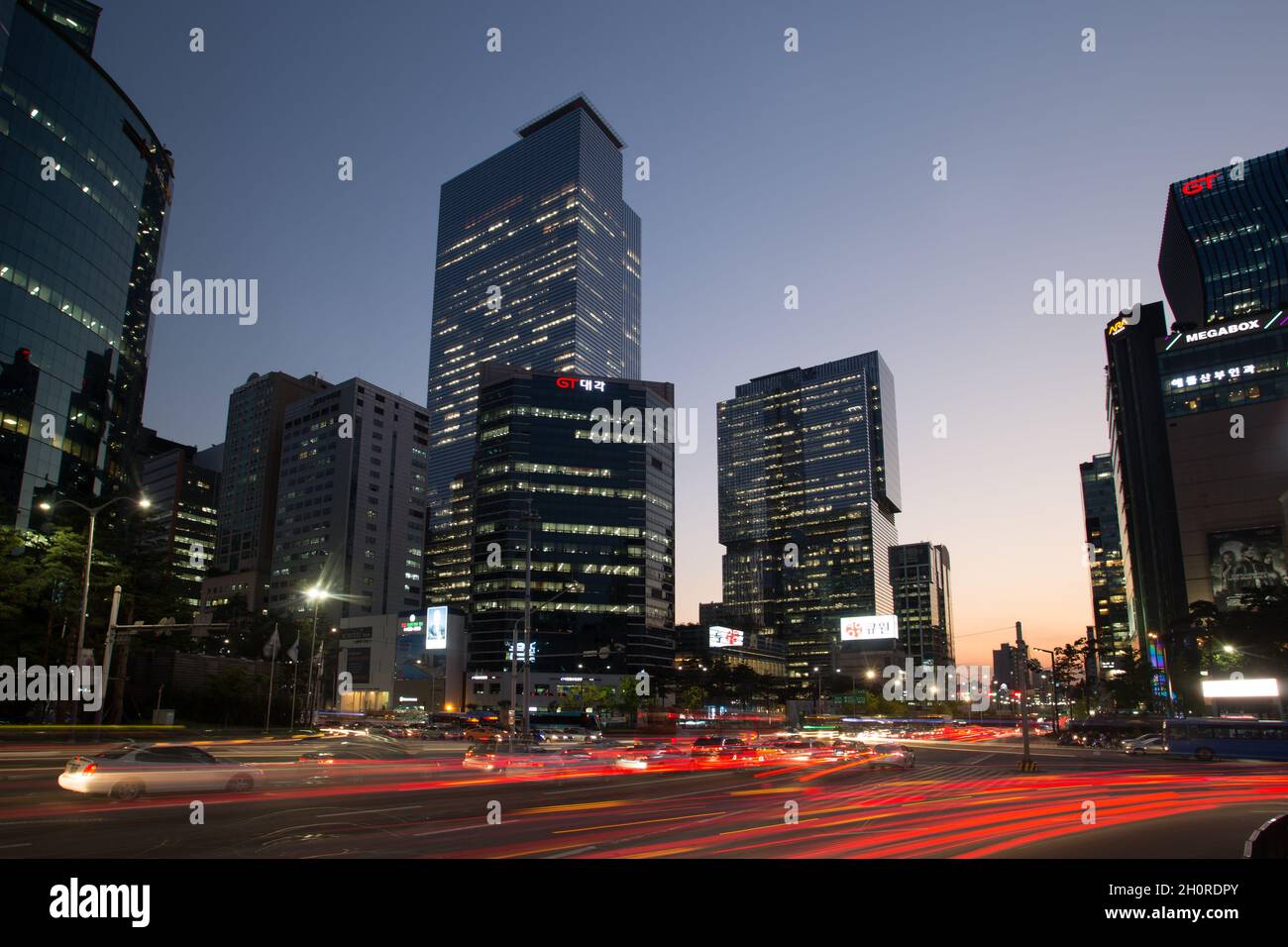 Streets of Gangnam in Seoul South Korea Stock Photo - Alamy