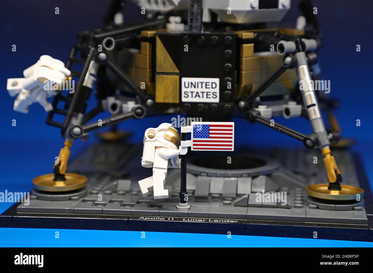 Apollo 11 Lunar lander in a LEGO Store, Westfield Mall of Scandinavia in  Solna, Stockholm, Sweden, during Sunday afternoon Stock Photo - Alamy