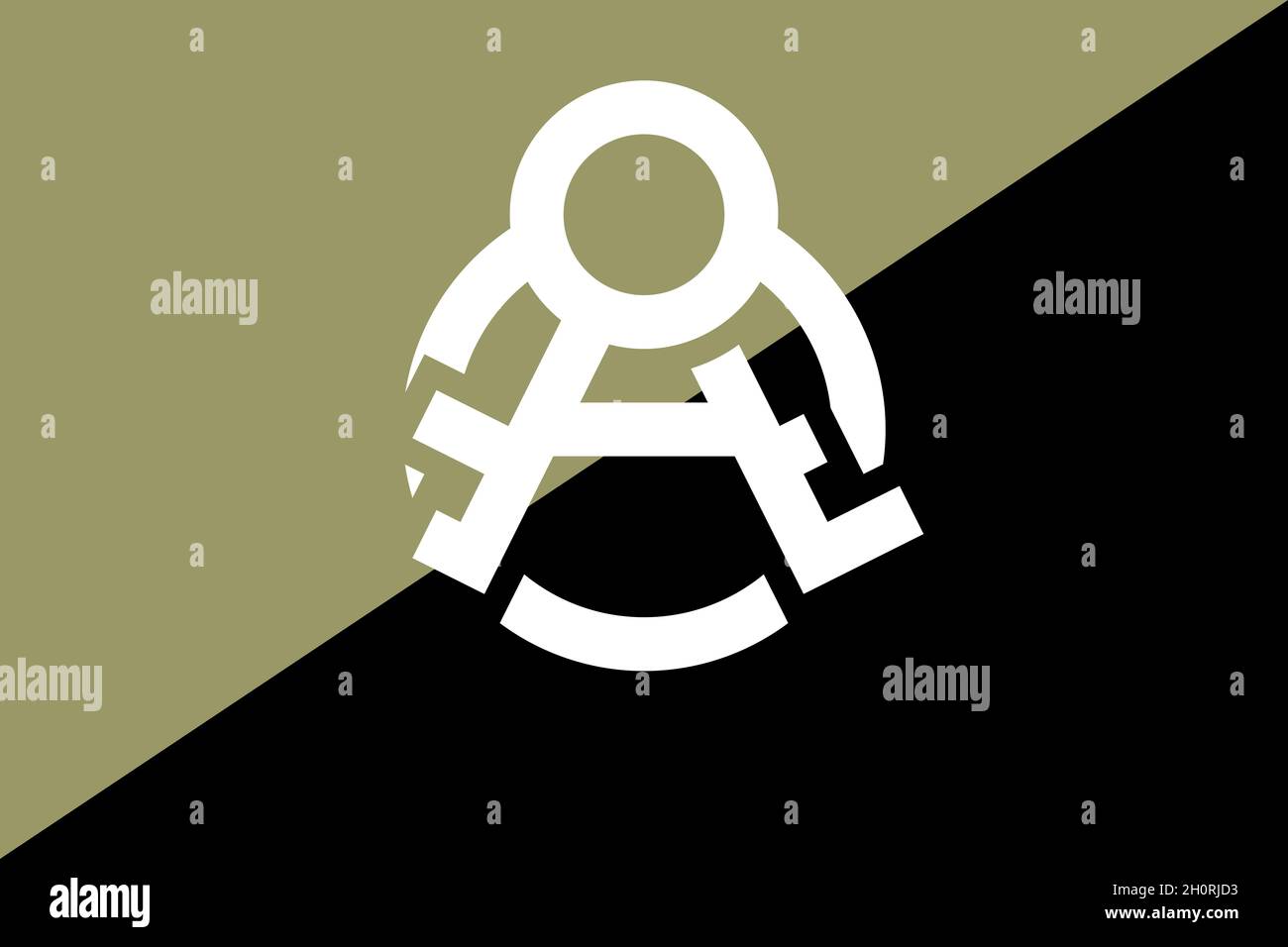 Top view of flag of Crypto-Anarchist. Anarchism symbol. no flagpole, Plane  design, layout. Flag background Stock Photo - Alamy