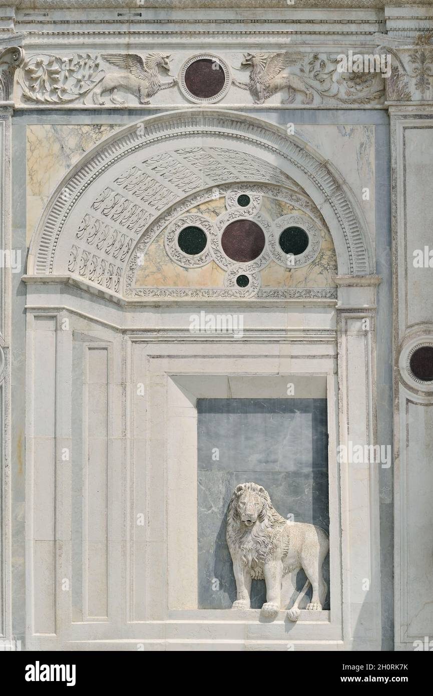 Venice,  Hospital of San Giovanni e Paolo, detail. Stock Photo