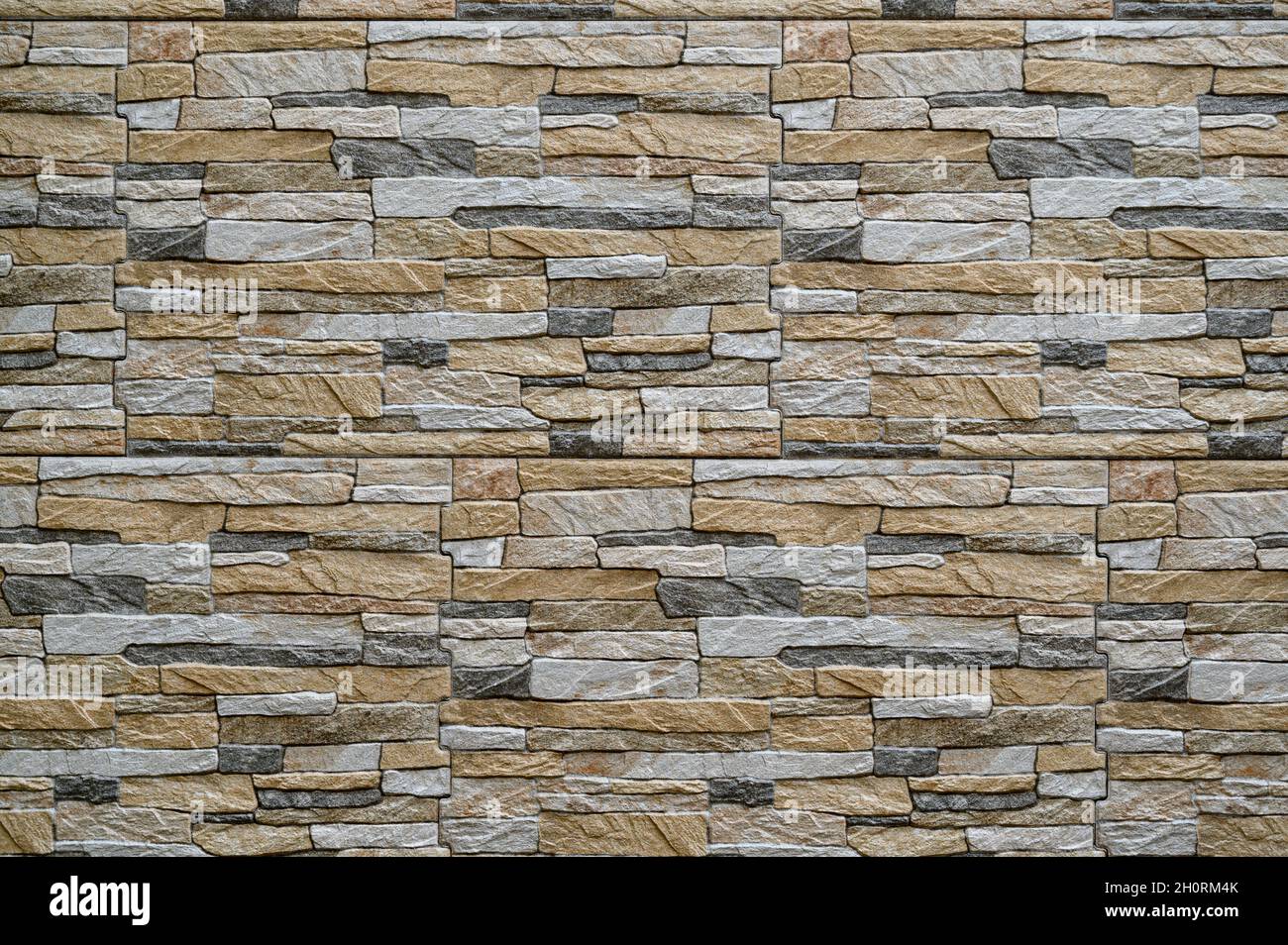 decorative cladding – tiles imitating rocks – a texture Stock Photo