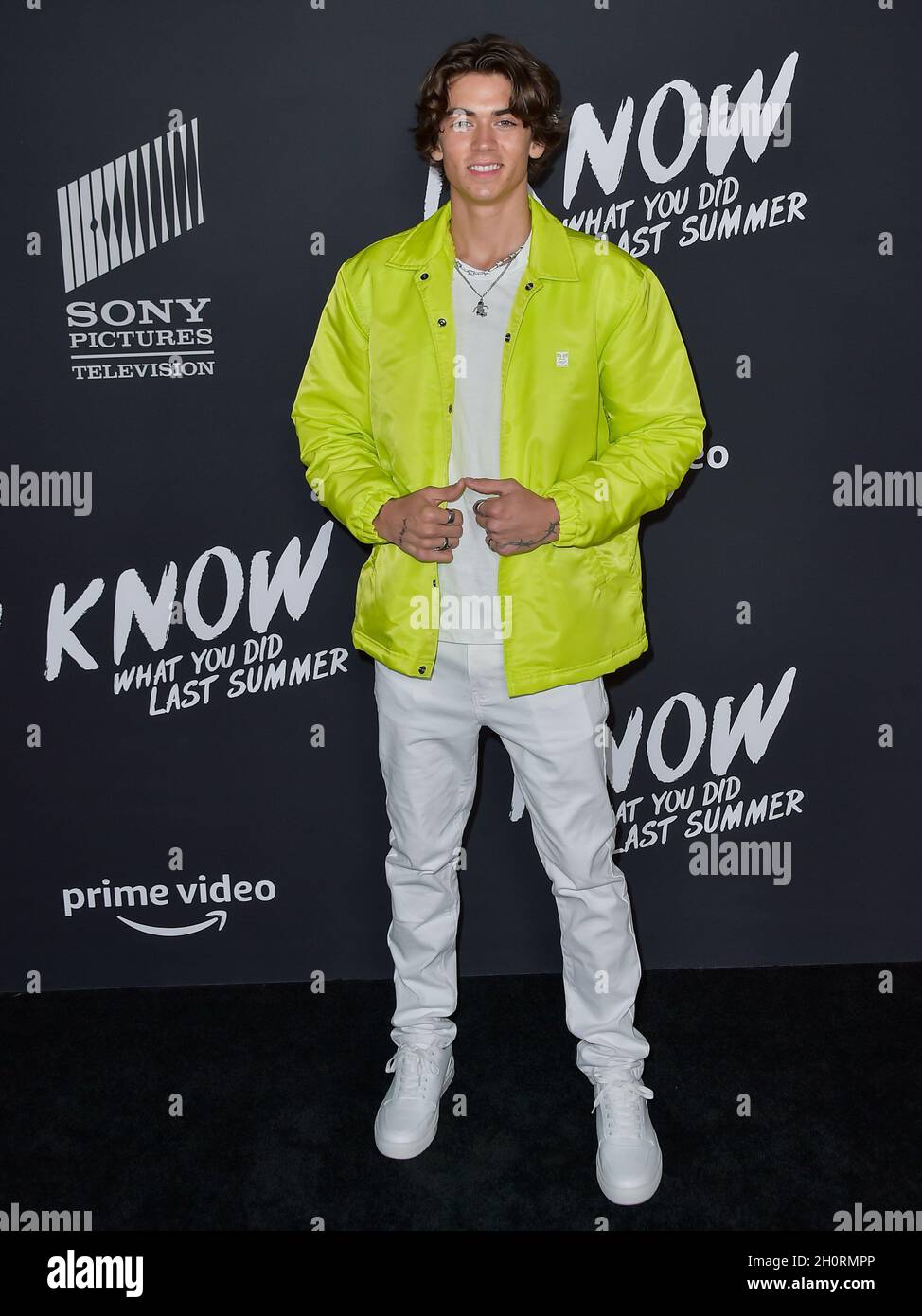 Hollywood, United States. 13th Oct, 2021. HOLLYWOOD, LOS ANGELES, CALIFORNIA, USA - OCTOBER 13: Zack Lugo arrives at the Los Angeles Premiere Of Amazon Studios and Sony Pictures Television's 'I Know What You Did Last Summer' held at The Hollywood Roosevelt on October 13, 2021 in Hollywood, Los Angeles, California, United States. (Photo by Image Press Agency/Sipa USA) Credit: Sipa USA/Alamy Live News Stock Photo