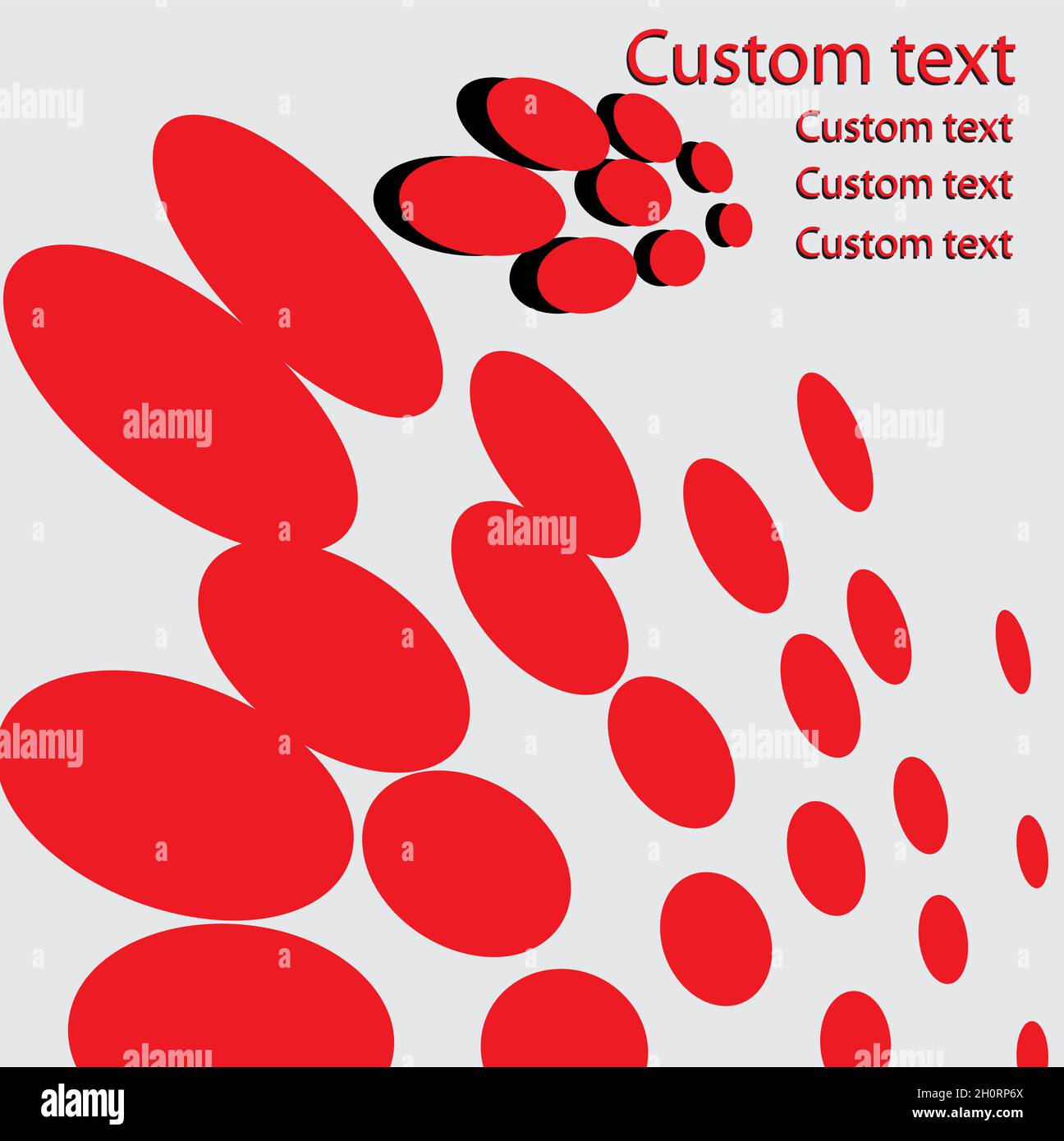 Abstract business vector red circles background Stock Vector