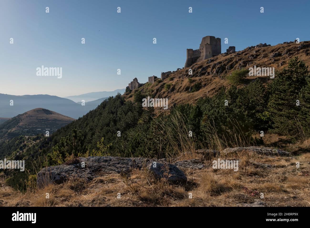 Rocca Calascio Castle, Calascio, Abruzzo, Italy Stock Photo