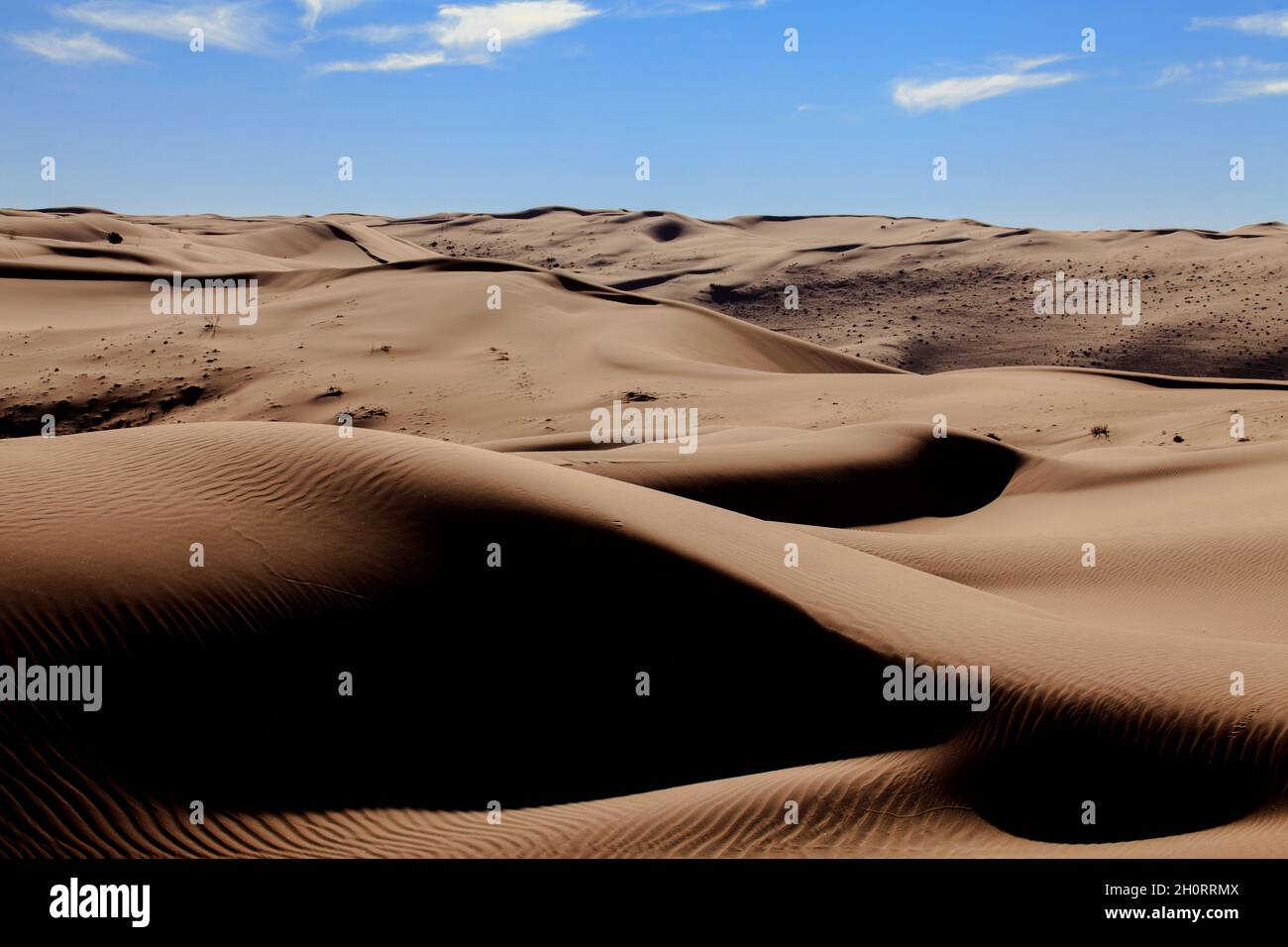 Sand dunes in the desert, Saudi Arabia Stock Photo