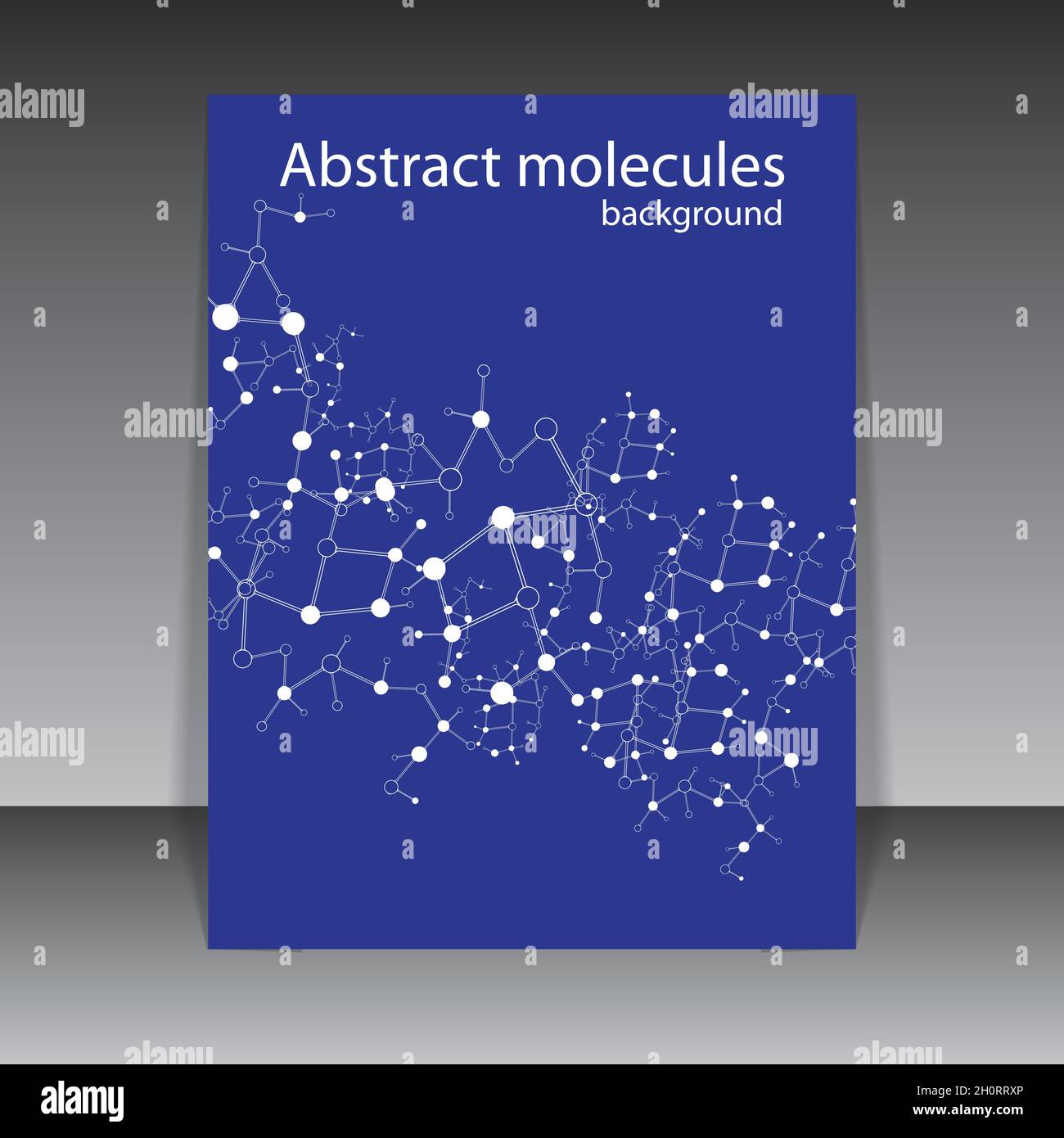 Abstract molecule blue background Stock Vector Image & Art - Alamy