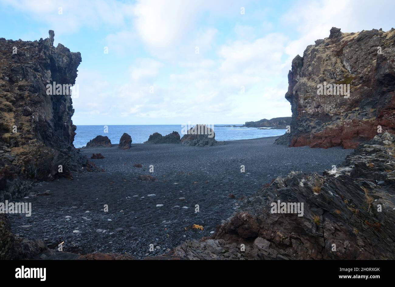 Black lava pearl beach hires stock photography and images Alamy