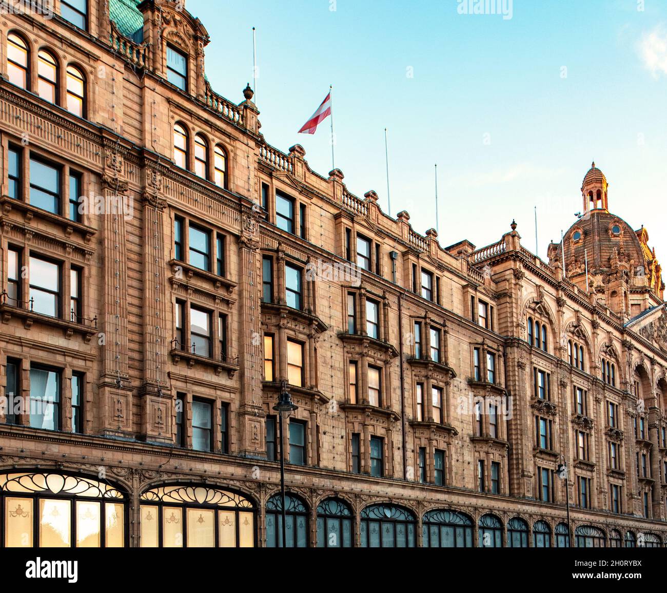 Harrods, a large upmarket department store in Knightsbridge, London