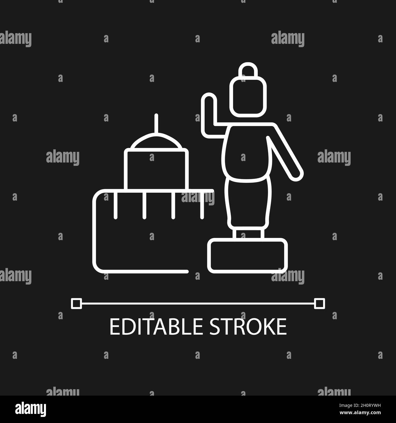 Lumbini white linear icon for dark theme Stock Vector Image & Art - Alamy