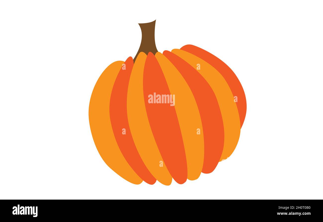 Pumpkin Isolated on White. Flat Design Style Stock Vector Image & Art ...