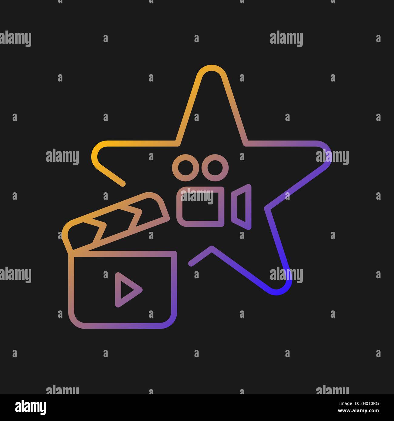 Actors talent gradient vector icon for dark theme Stock Vector Image ...