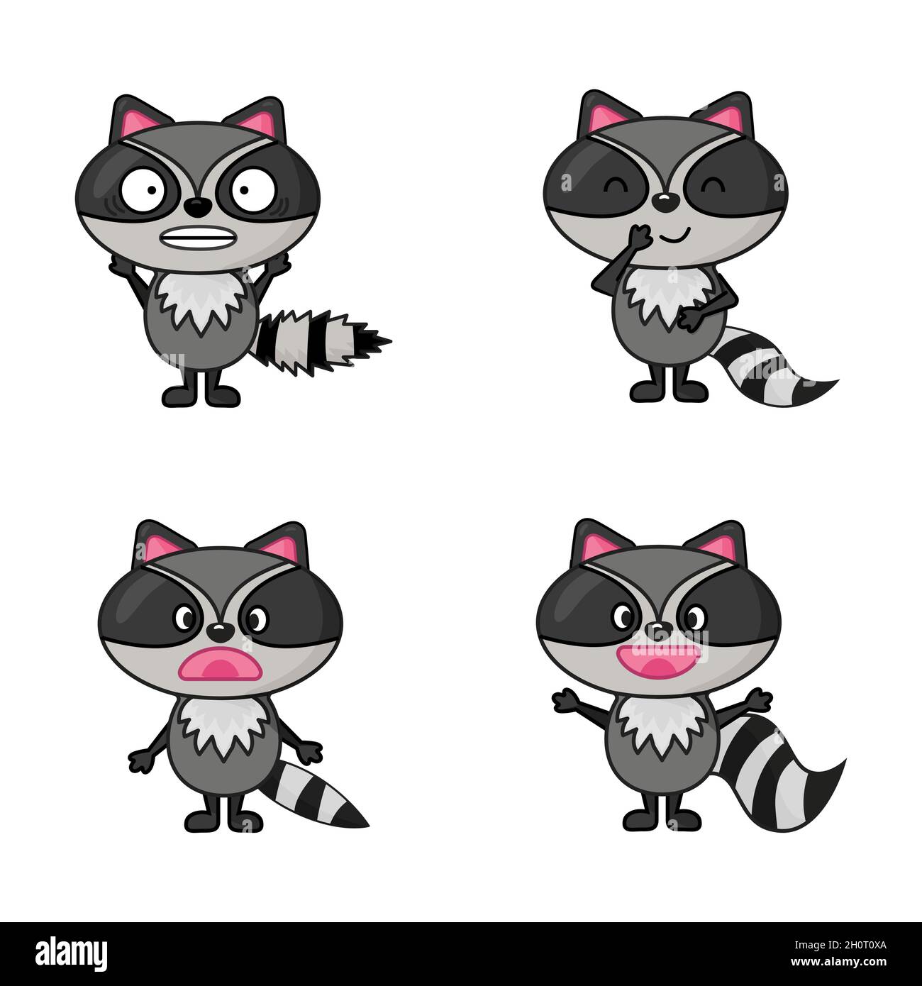 Cute cartoon illustration various Cut Out Stock Images & Pictures - Alamy