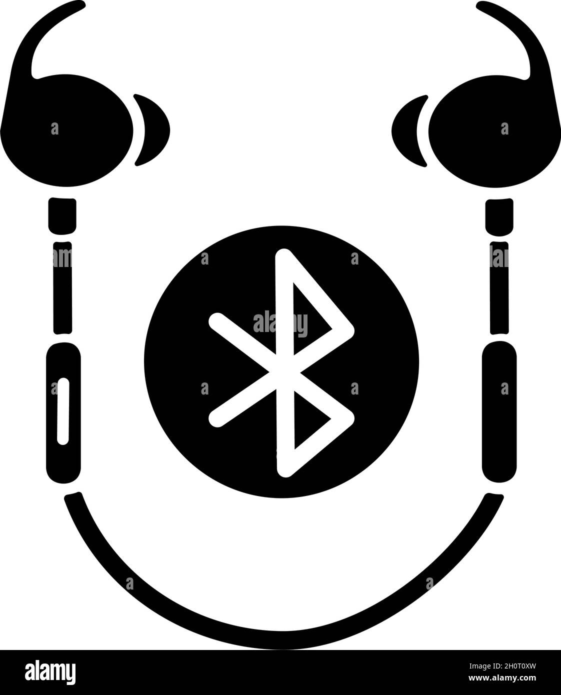 In ear headphones smartphone Black and White Stock Photos & Images - Alamy