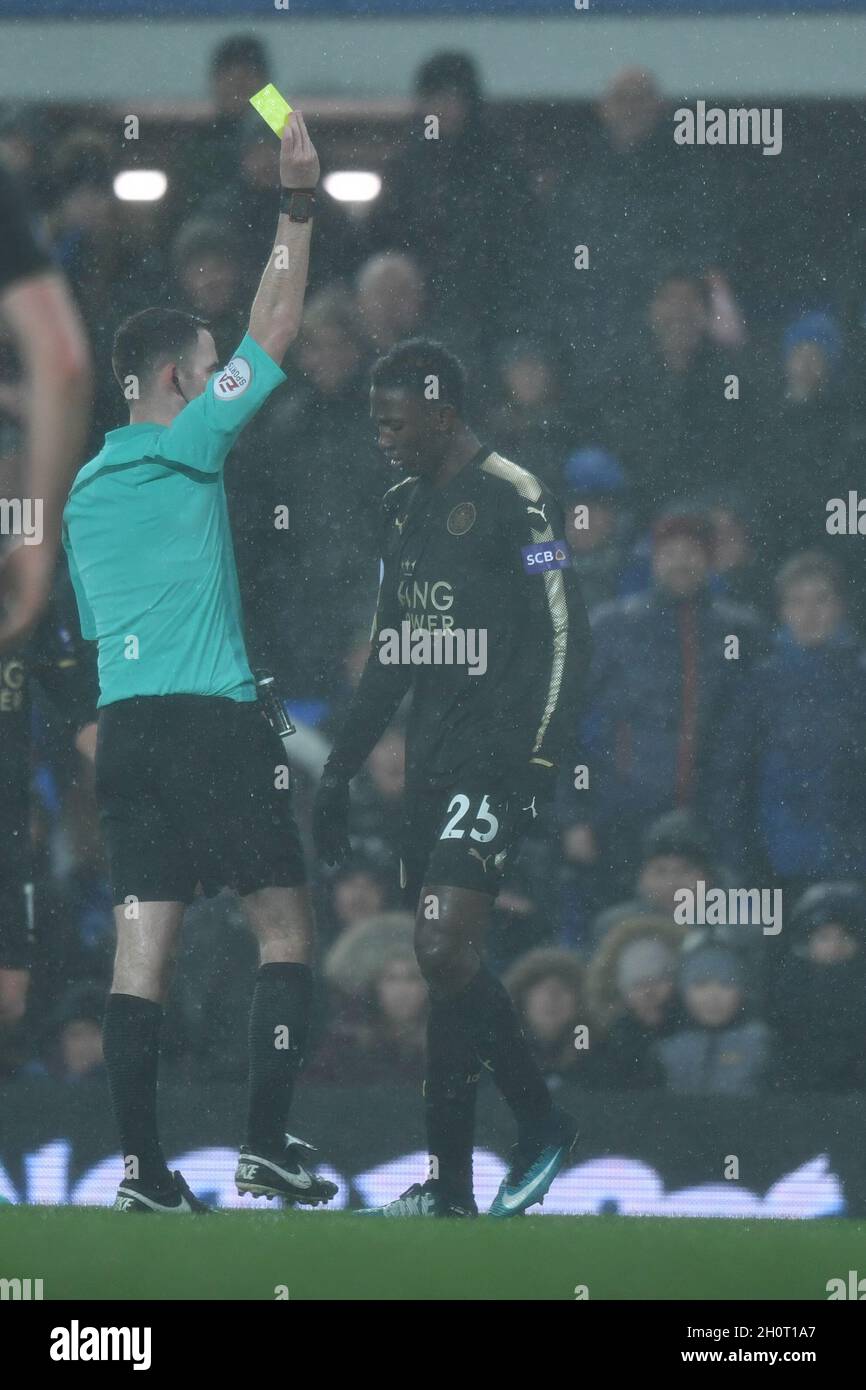 Leicester City's Wilfred Ndidi is booked Stock Photo