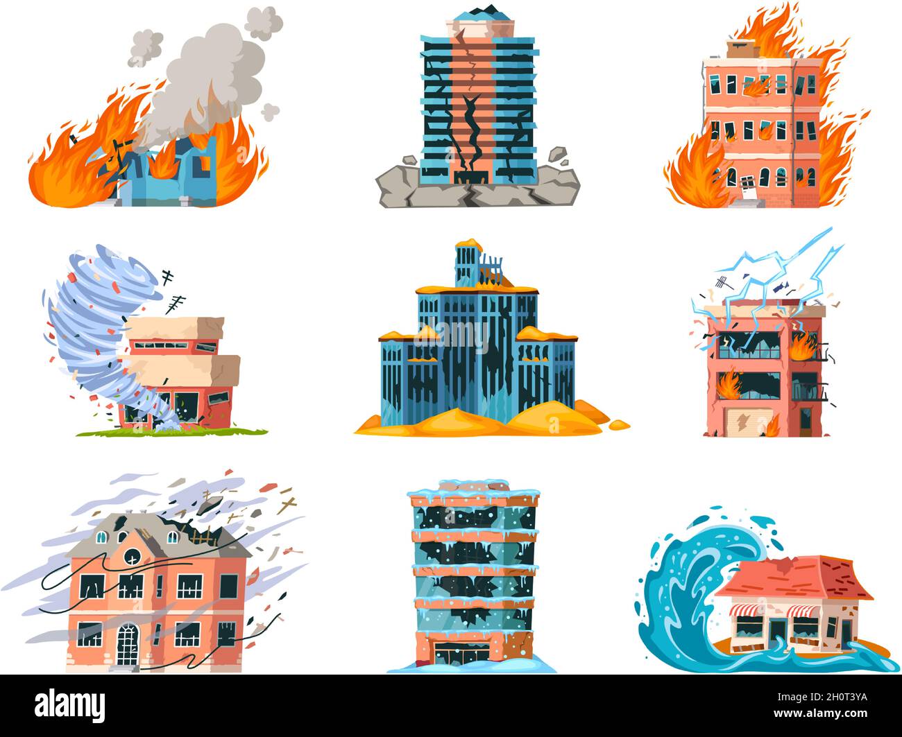 Earthquake damage building Cut Out Stock Images & Pictures - Alamy