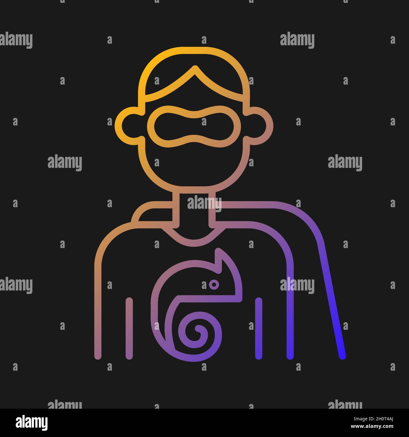 Adaptability gradient vector icon for dark theme Stock Vector
