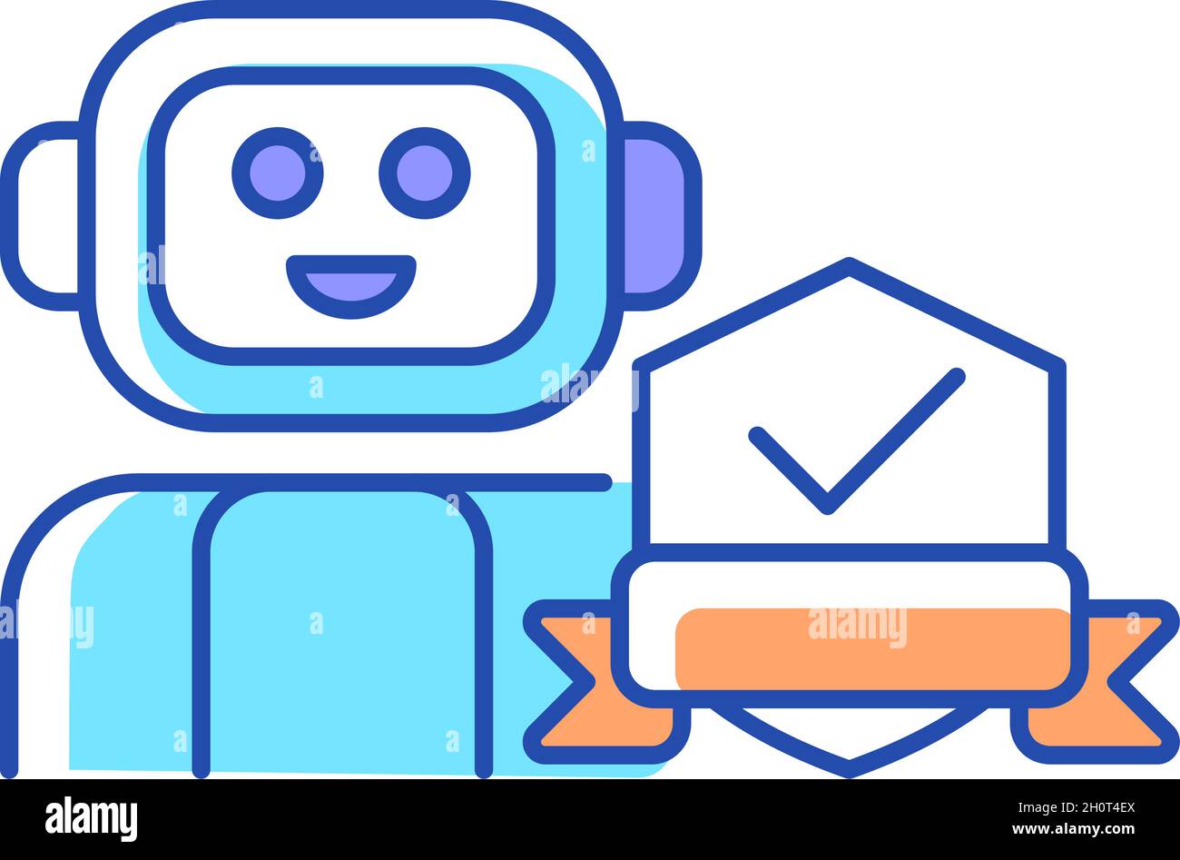 Security robot RGB color icon Stock Vector Image & Art Alamy