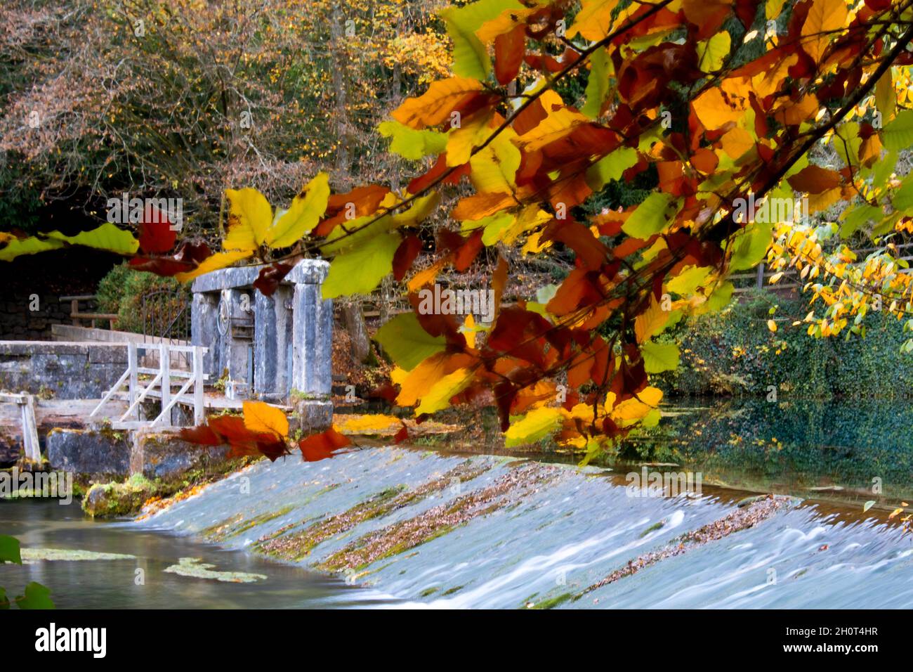 Baden-Wurttemberg : Blautopf in Autumn look Stock Photo